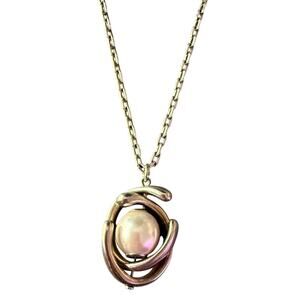 Uno de 50 Long Pearl Pendant Necklace